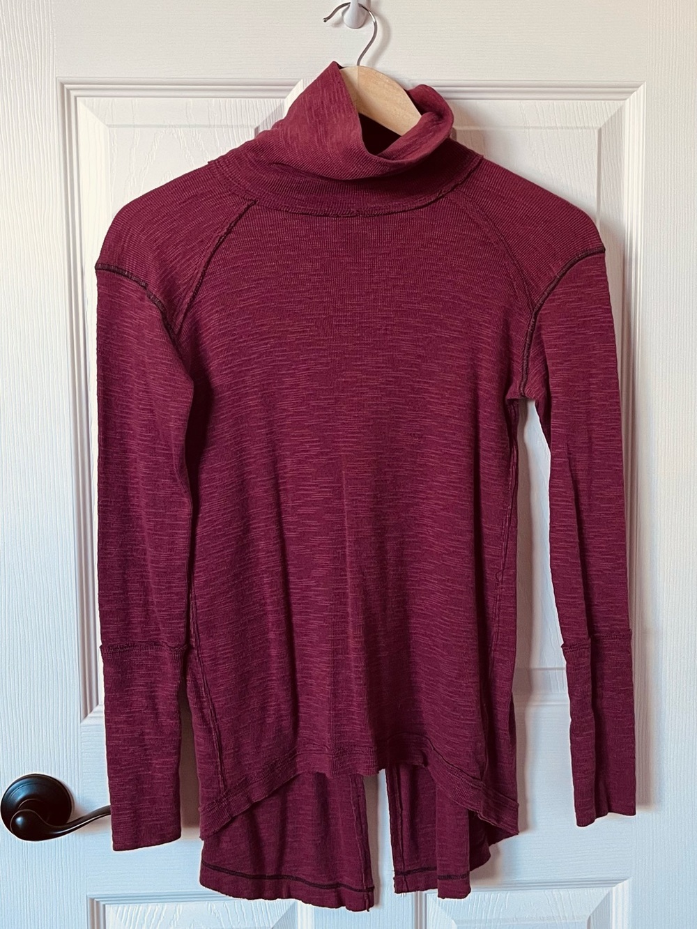 Women’s Turtleneck Long-Sleeve Sweater - Burnt Orange